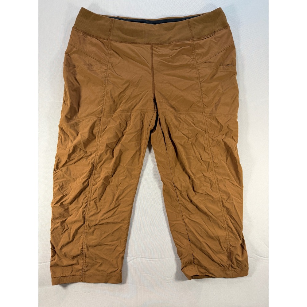 Prana Halle E-Waist Crop II Pants XXL Copper Brown Hiking Outdoor Trousers